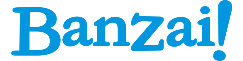 Banzai logo in blue.