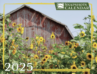 Front Cover - "Sunflowers in Front Of Old Red Barn" by Kendra L