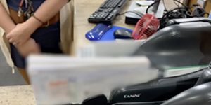 stack of checks in digital deposit machine